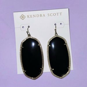COPY - Black Opaque Glass Danielle Earrings